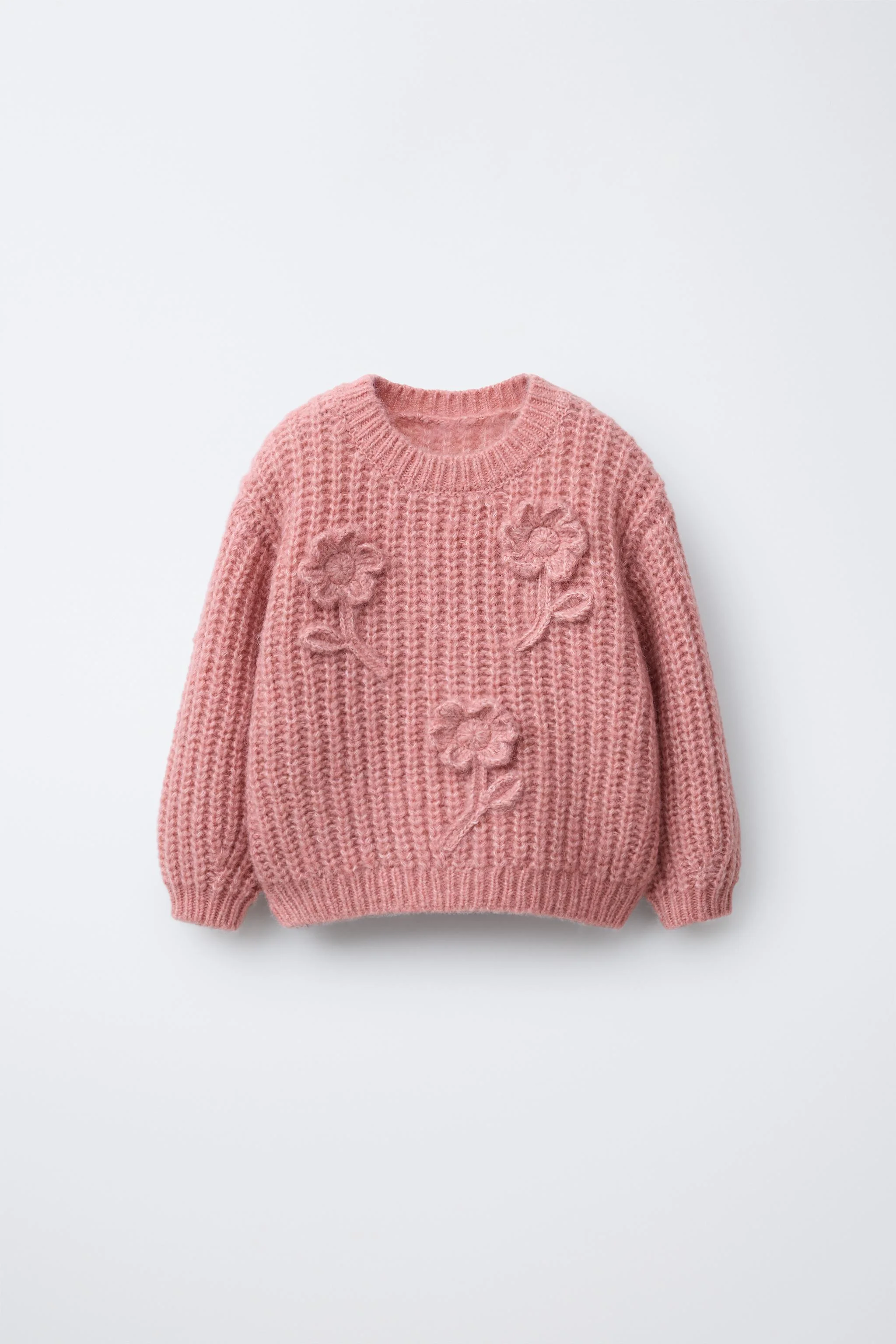 پلیور بافتنی با گلدوزی گل