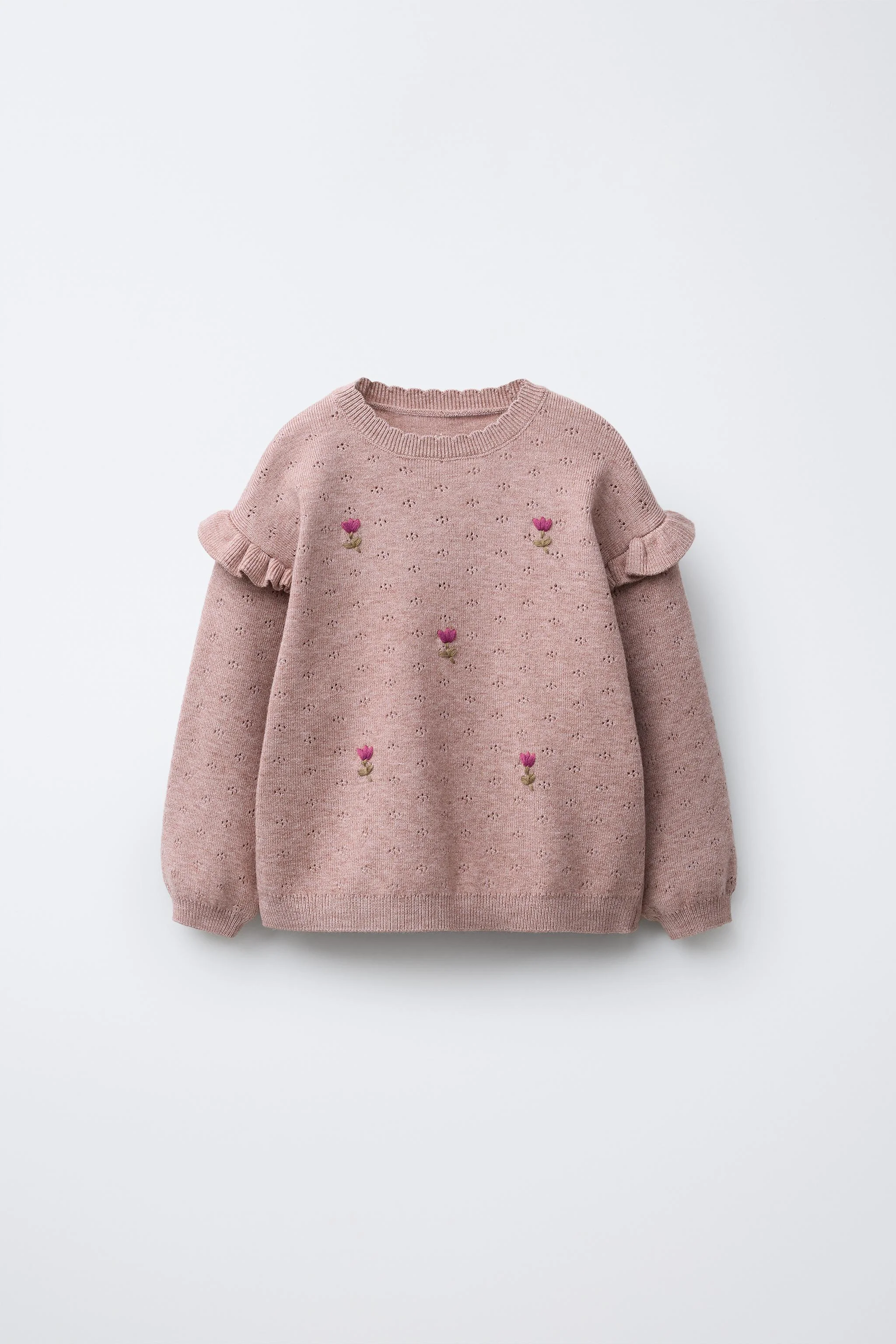 پلیور بافتنی گلدوزی شده طرح گل پلیور بافتنی گلدوزی شده طرح گل