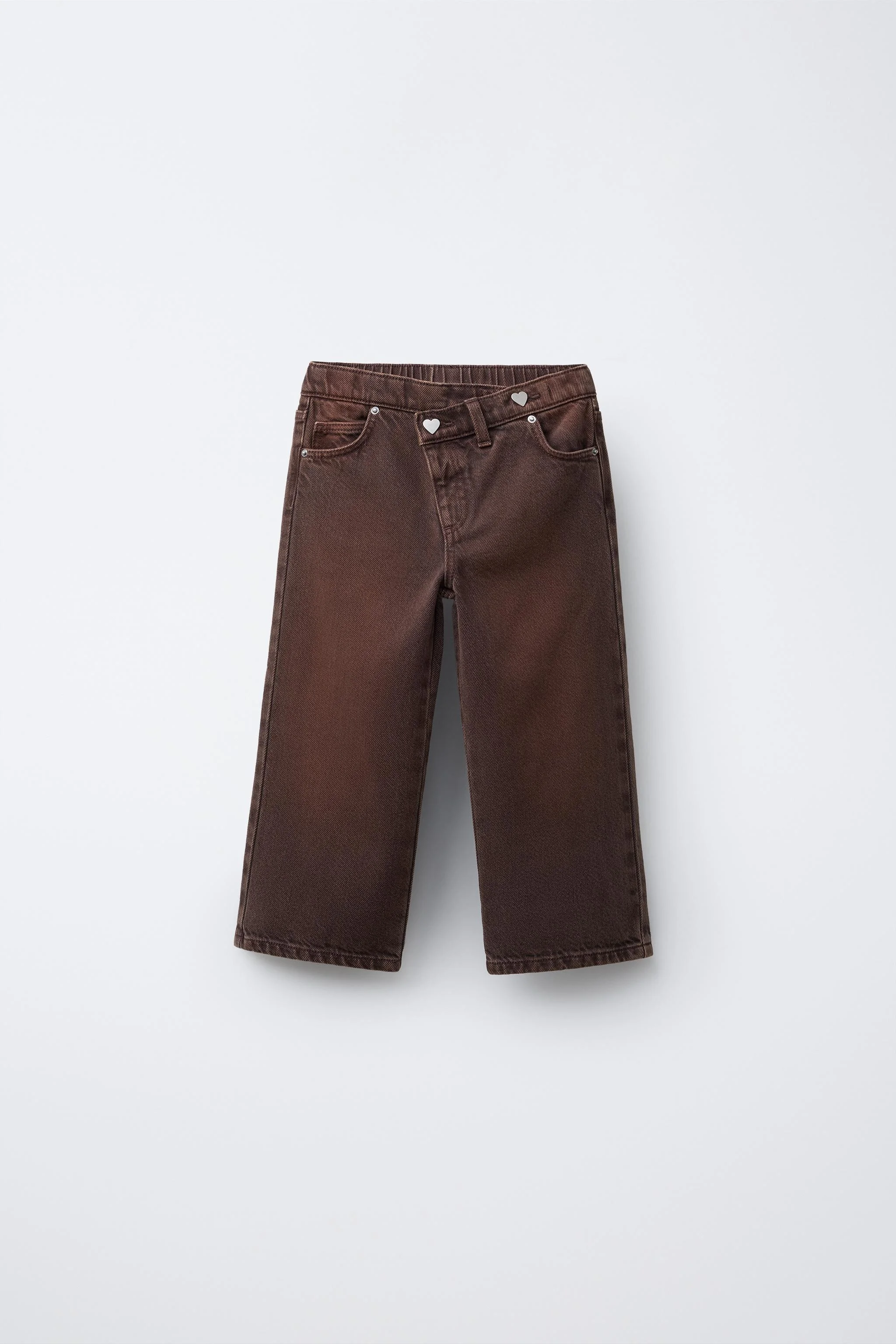 شلوار جین پاچه گشاد با کمر ضربدری