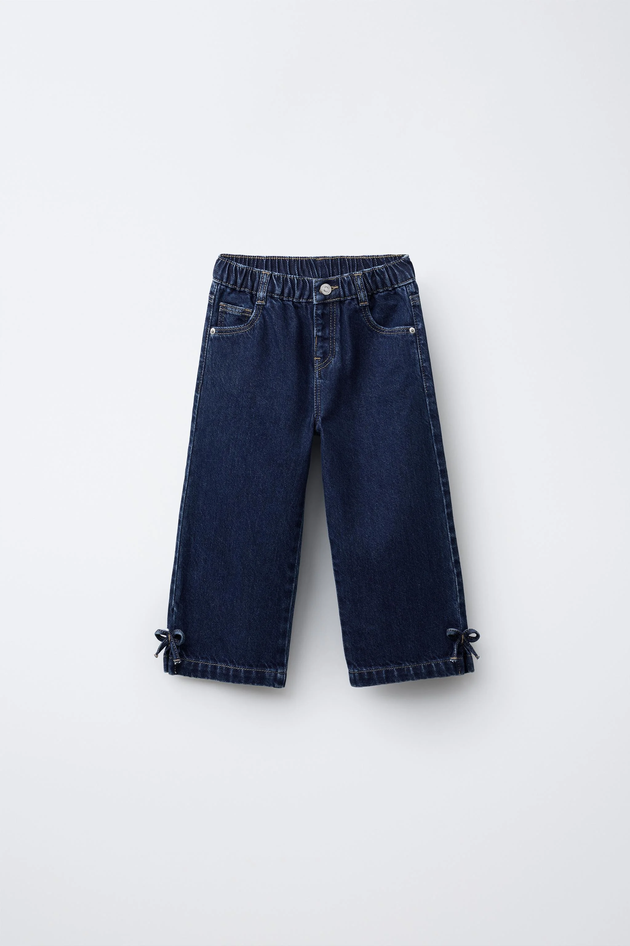 شلوارک جین دامن‌نما با بند