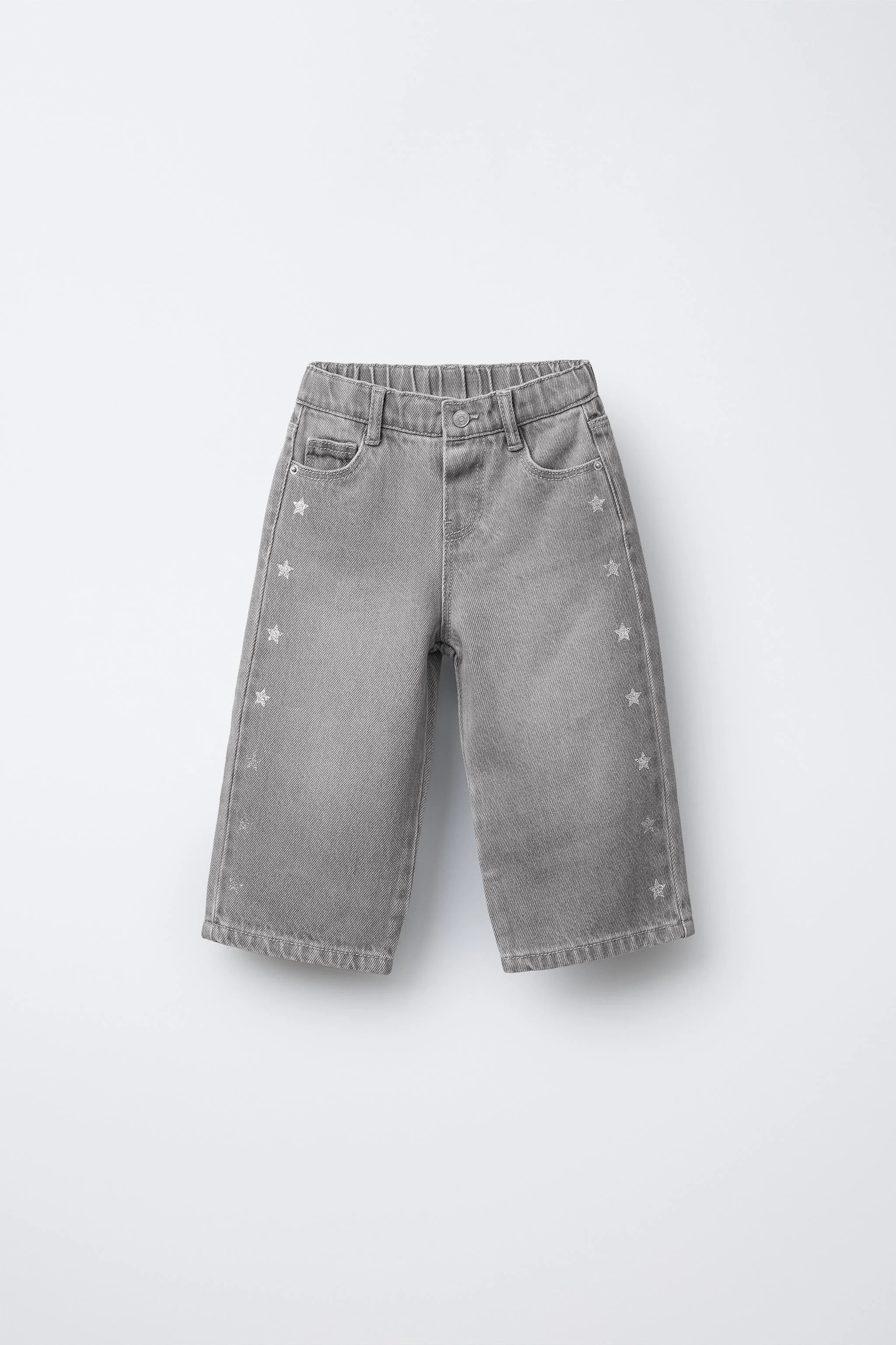 شلوار جین کولوت با طرح ستاره در طرفین
