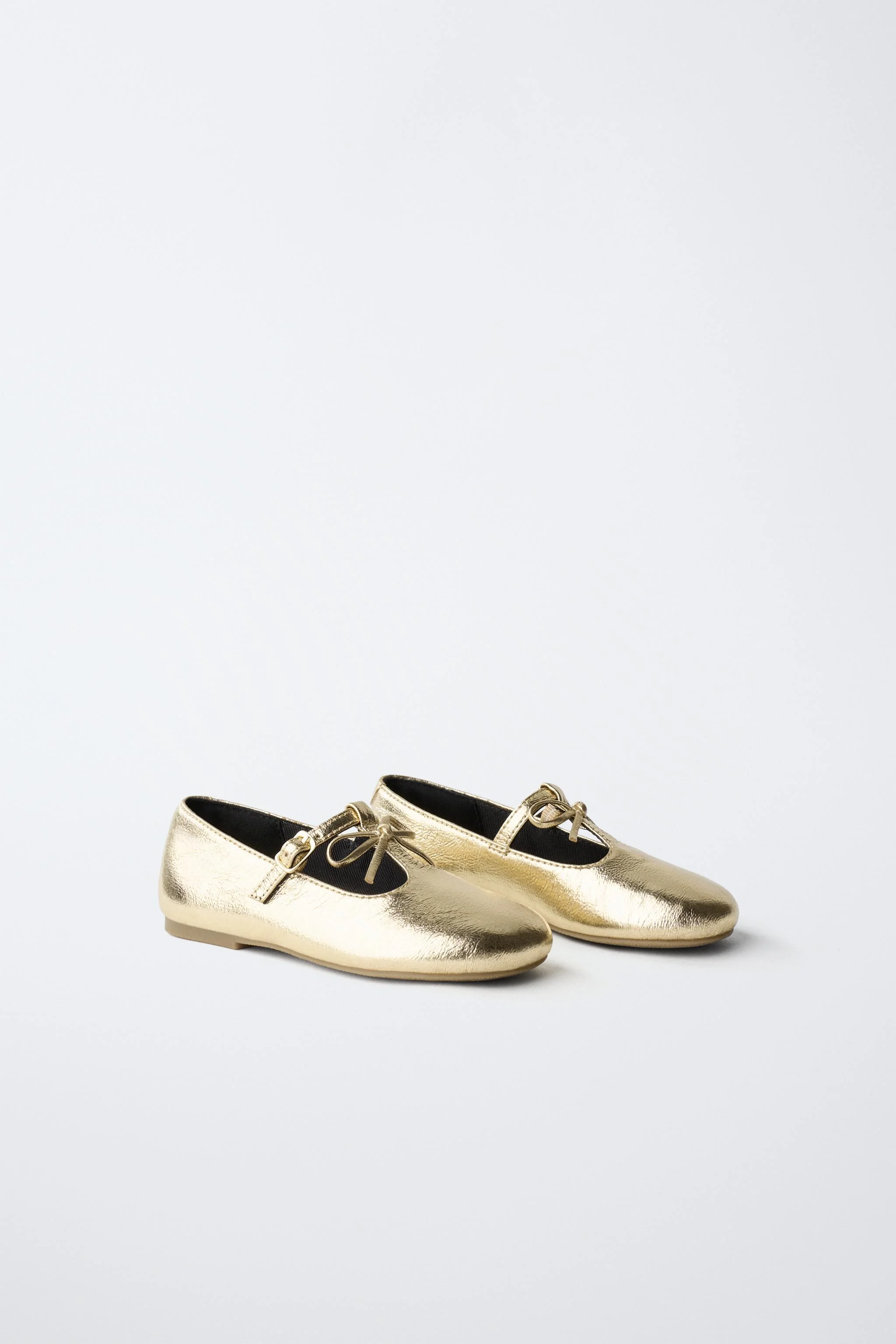 کفش باله تخت متالیک پاپیونی کفش باله تخت متالیک پاپیونی