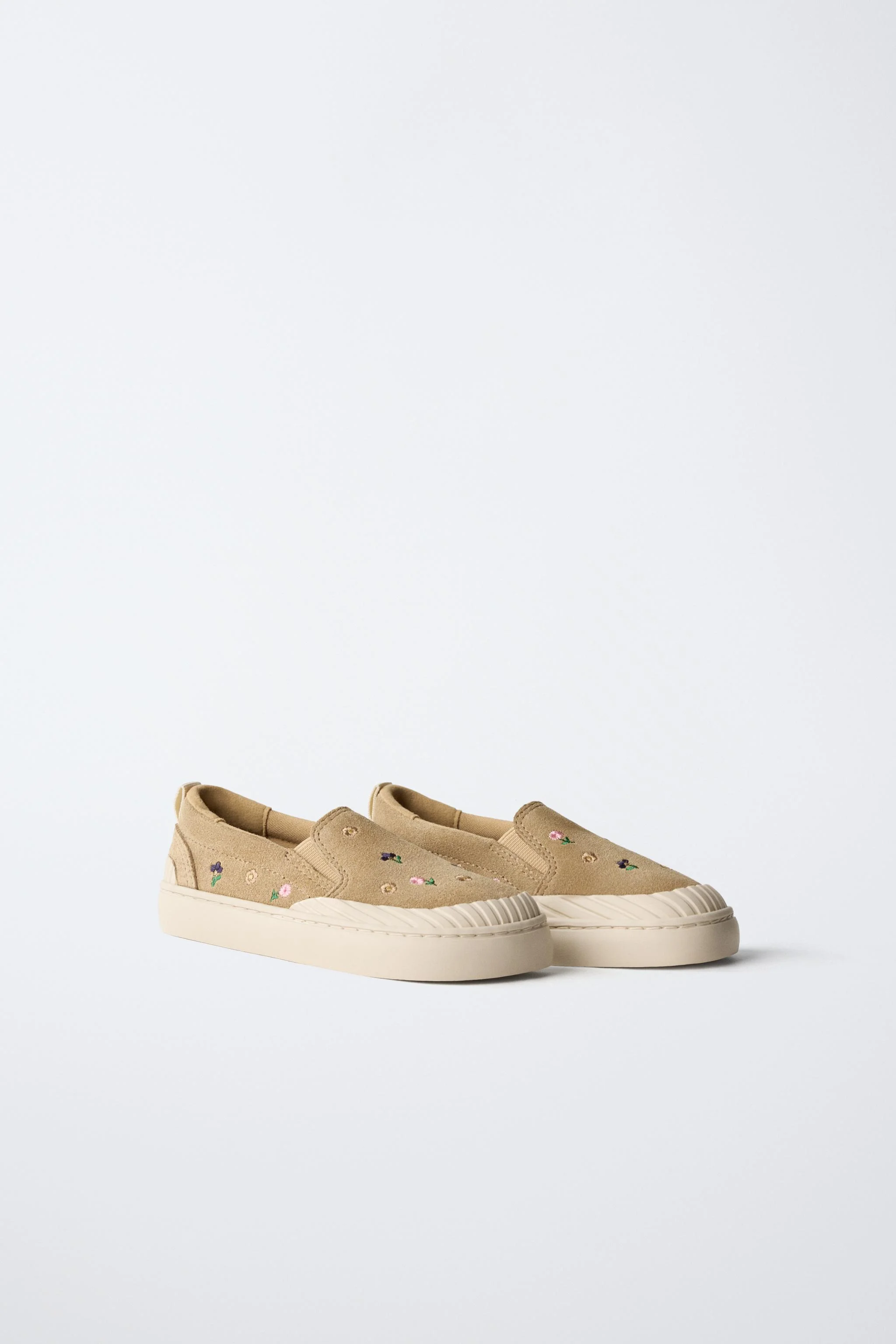 کفش کتانی چرمی با طرح گل