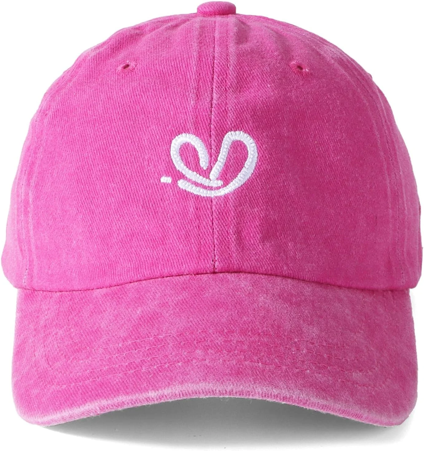 کلاه کپ بیسبال زنانه با گلدوزی پروانه/قلب و سوراخ دم اسبی - کلاه آفتابی تنفسی برای ورزش های فضای باز تابستانی