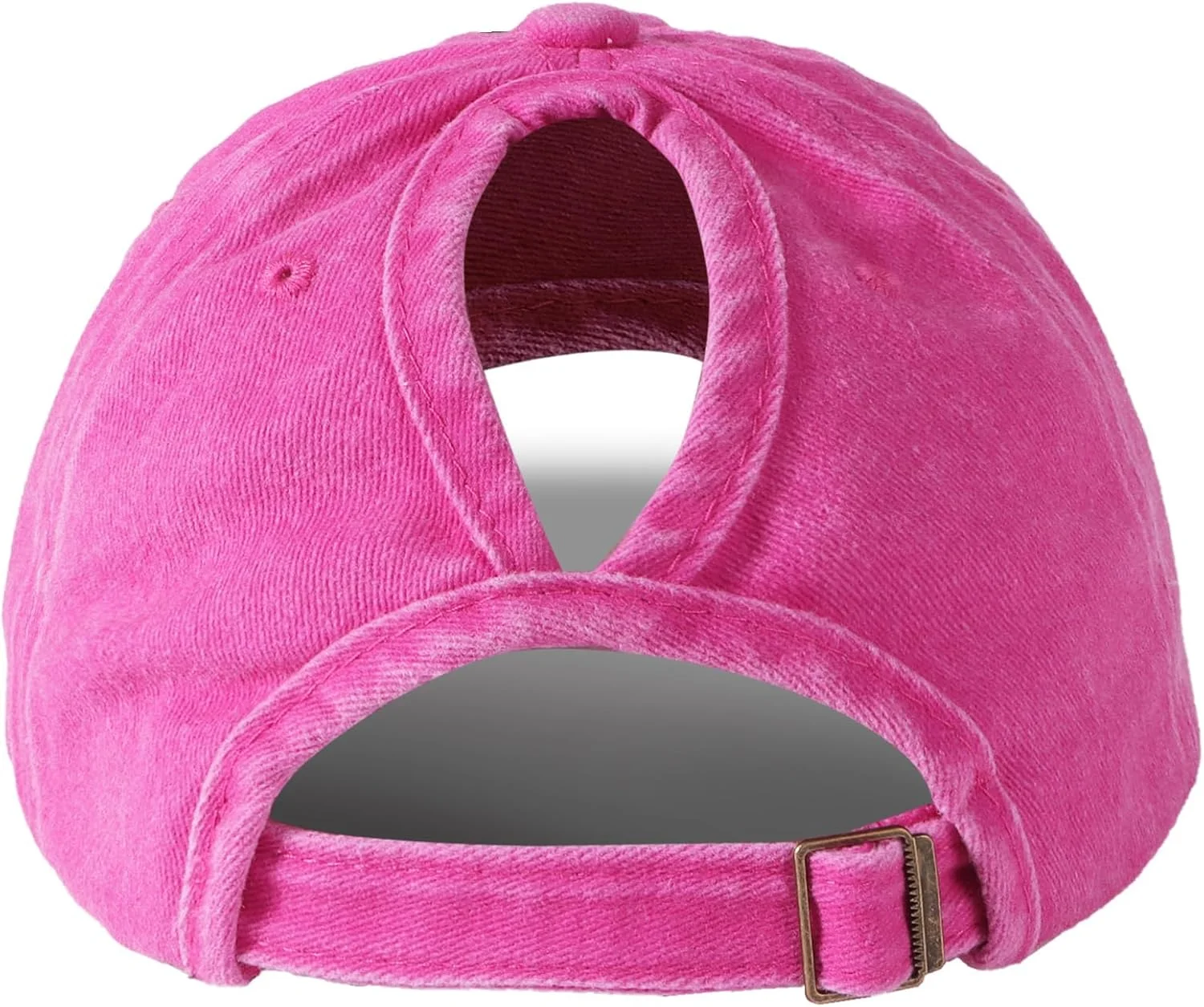 کلاه کپ بیسبال زنانه با گلدوزی پروانه/قلب و سوراخ دم اسبی - کلاه آفتابی تنفسی برای ورزش های فضای باز تابستانی