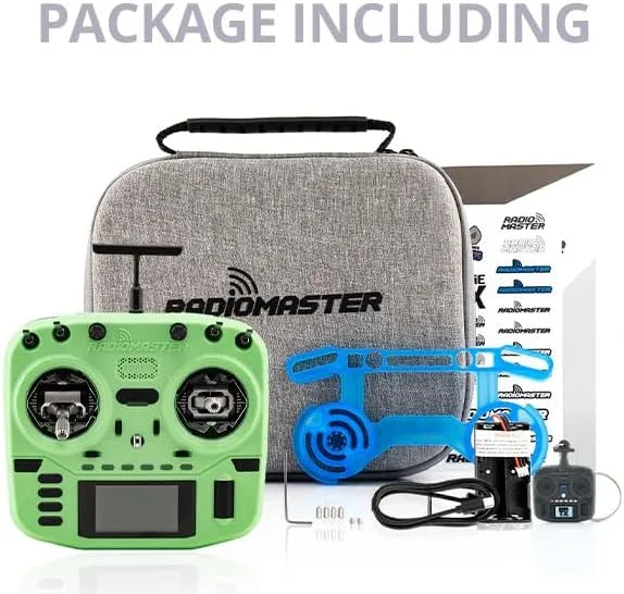 رادیو کنترل 16 کاناله رادیومستر Boxer Crush EdgeTX 2.4G ELRS با گیمبال AG01 Salon (خاکستری)