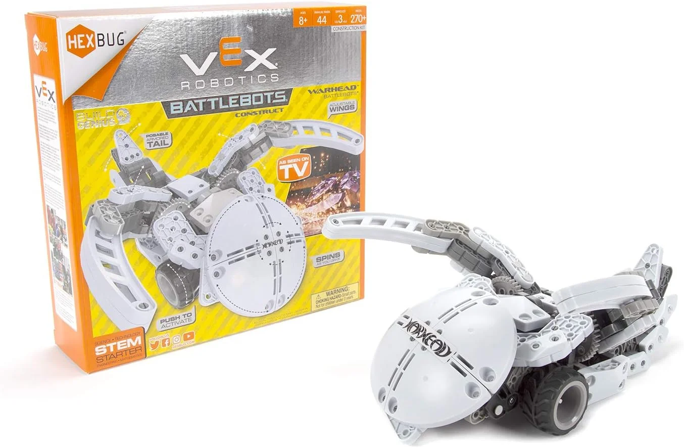 اسباب بازی های رباتیک HEXBUG VEX Warhead برای کودکان، کیت ساخت ربات جنگی سرگرم کننده