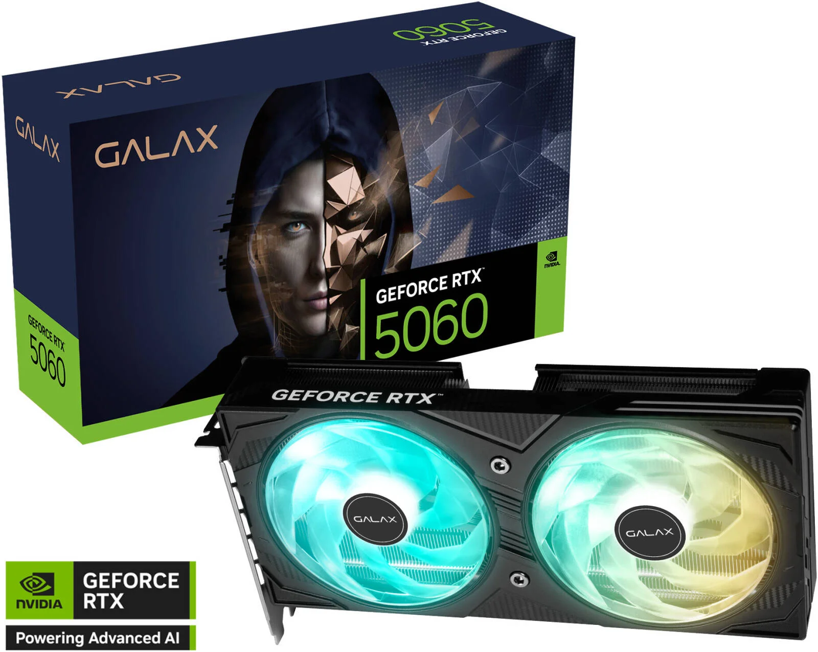کارت گرافیک Galax GeForce RTX 5060 EX، حافظه 8 گیگابایت GDDR7 128 بیتی، فرکانس افزایشی 2535 مگاهرتز، سرعت حافظه 28 گیگابیت بر ثانیه، 3840 هسته CUDA، PCI-Express 4.0 | 56NSN8MDDAEX