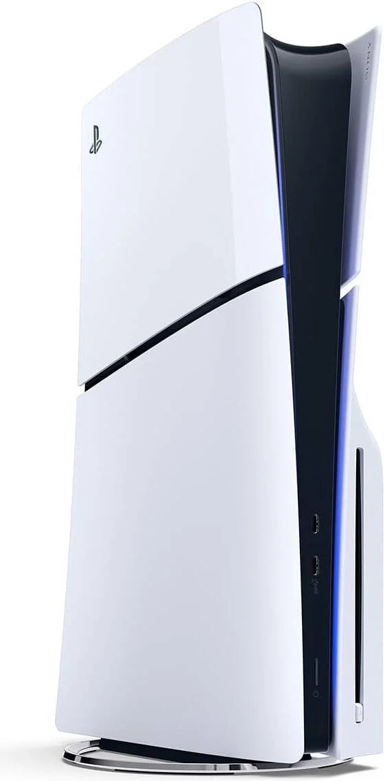 کنسول پلی استیشن 5 اسلیم استاندارد سونی، درایو دیسک جداشدنی، یک کنترلر اضافی، پشتیبانی از 4K با نرخ 120 هرتز، AMD Ryzen x86-64، پردازنده گرافیکی AMD Radeon RDNA 2، رم 16 گیگابایتی، SSD 1 ترابایتی، نسخه اینتل، سفید | CFI-2000