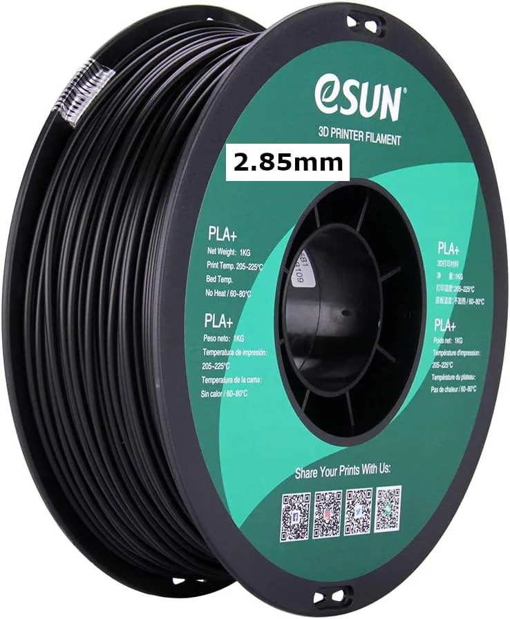 فیلامنت پرینتر سه بعدی eSUN PLA PRO (PLA+) مشکی 3 میلی متری، اسپول 1 کیلوگرمی (2.2 پوند)، قطر واقعی 2.85 میلی متر +/- 0.05 میلی متر، مشکی