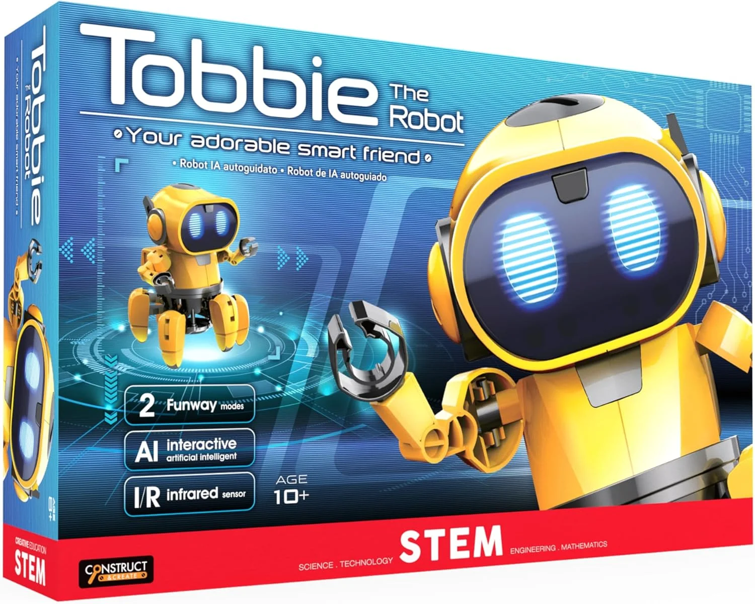 ربات هوش مصنوعی خودراهبر CONSTRUCT & CREATE Tobbie - کیت STEM خودت بساز
