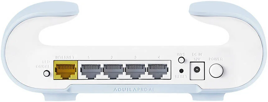 روتر مش هوشمند وای فای 6 دی-لینک M30 Aquila Pro AI AX3000، دو بانده 2.4 گیگاهرتز (1200 مگابیت بر ثانیه) و 5 گیگاهرتز (1800 مگابیت بر ثانیه)، 4 پورت اترنت، 5 آنتن داخلی دو بانده، سفید/آبی | M30-3PK