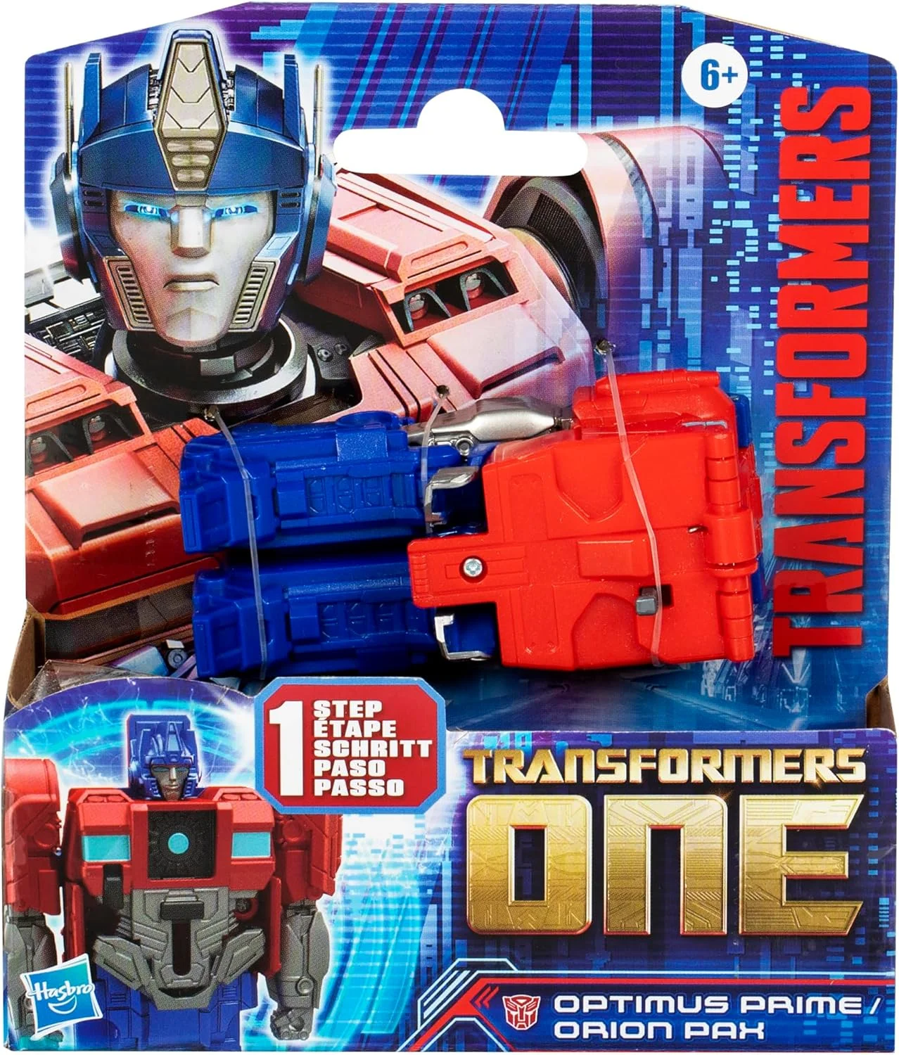 فیگور اکشن ربات 10 سانتی‌متری آپتیموس پرایم (اوریون پکس) Transformers One Cog Changer، اسباب‌بازی تعاملی برای پسران و دختران 6 سال به بالا
