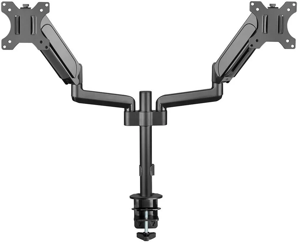 پایه مانیتور دوگانه Skill Tech با فنر گازی، نصب روی میله، مناسب برای مانیتورهای 17 تا 32 اینچ، تحمل وزن تا 9 کیلوگرم، نصب گیره ای و سوراخی، مدیریت کابل، مشکی | SH48-C024 پایه مانیتور دوگانه Skill Tech با فنر گازی، نصب روی میله، مناسب برای مانیتورهای 17 تا 32 اینچ، تحمل وزن تا 9 کیلوگرم، نصب گیره ای و سوراخی، مدیریت کابل، مشکی | SH48-C024