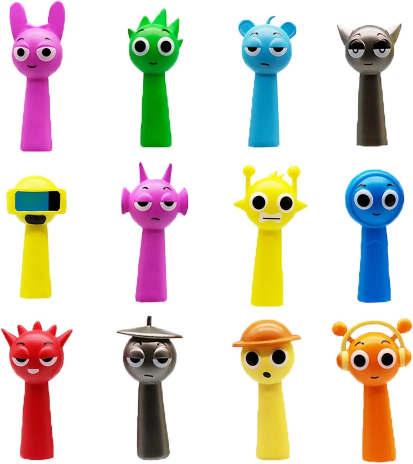 جعبه اسرارآمیز 12 عددی اکشن فیگور اسپرانکی، دکور فیگورین اتاق اداری برای بزرگسالان (رنگی)