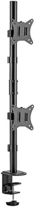 پایه مانیتور دوگانه عمودی Skill Tech SH120 C02V، مناسب برای دو مانیتور 17 تا 32 اینچ، حداکثر ظرفیت وزن 9 کیلوگرم برای هر صفحه نمایش، تنظیم حرکت کامل، حداکثر VESA 100x100 میلی متر، مشکی مات | SH120 C02V