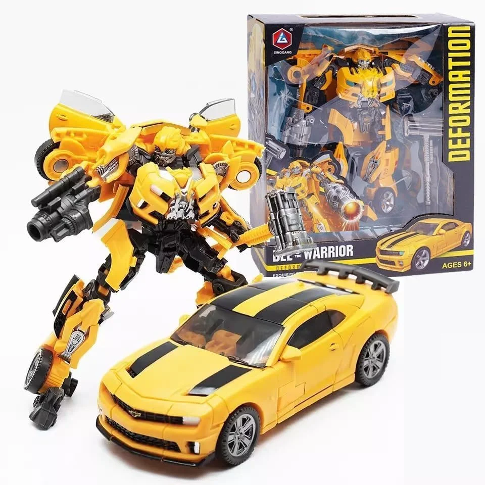 فیگور اکشن ربات بزرگ بامبلبی تبدیل شونده، ماشین تبدیل شونده برای پسران و کودکان، اسباب بازی های هدیه، اسباب بازی های تعاملی تبدیل شونده برای سنین 6 سال به بالا (بامبلبی)