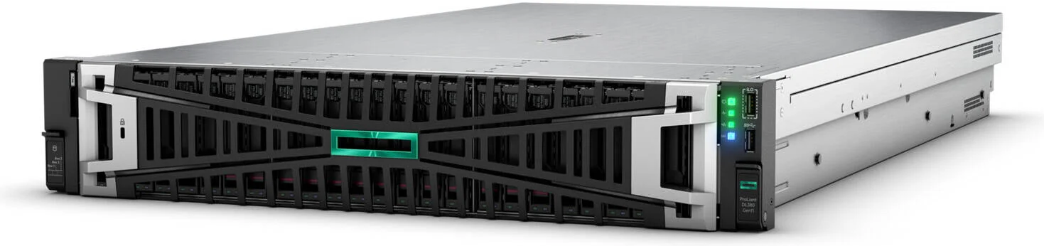 سرور HPE ProLiant DL380 Gen11 2U، پردازنده 2x Intel Xeon 6430 2.1Ghz، رم 256GB، درایوهای SSD 2x HPE 480GB / 6x HPE 3.84TB، کنترلر MR408i-o، آداپتور اترنت BCM5719 1Gb، منبع تغذیه 2x 800W | DL3800-Gen11