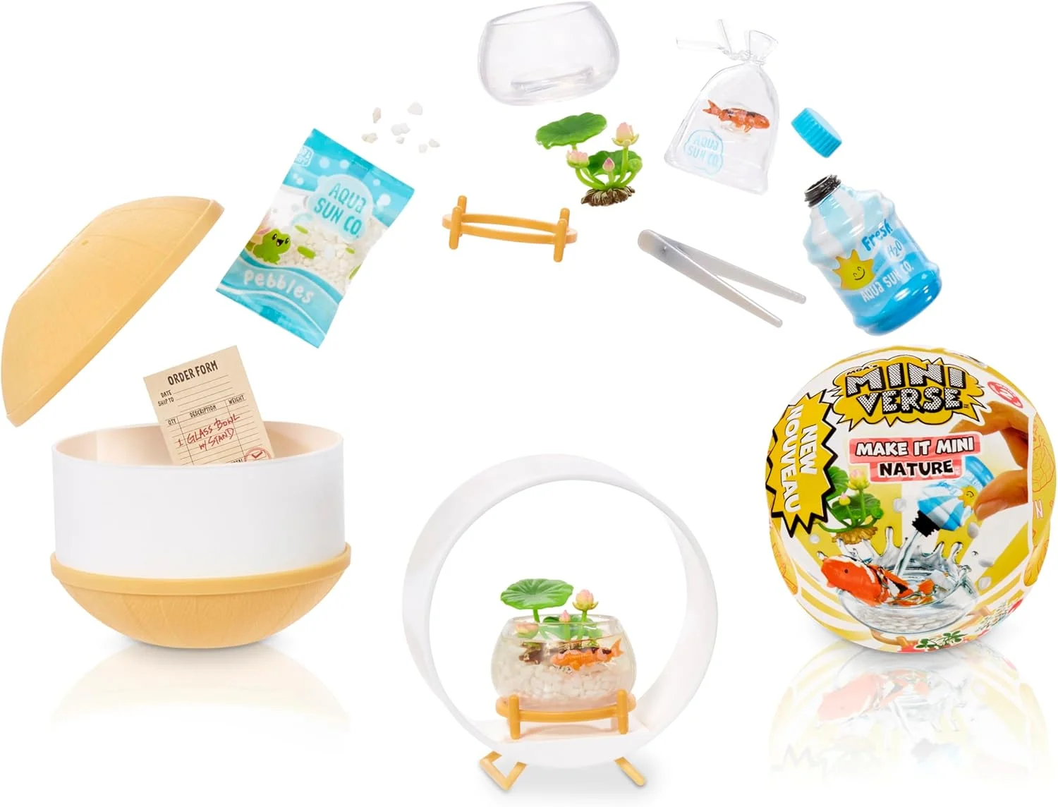 مجموعه مینیاتوری طبیعت سری 2 MGA - مینی کلکسیونی، مجموعه بازی DIY، کاردستی با رزین، گیاهان، حیوانات، گل های شبیه سازی شده برای کلکسیونرها و کودکان بالای 8 سال، غیر خوراکی