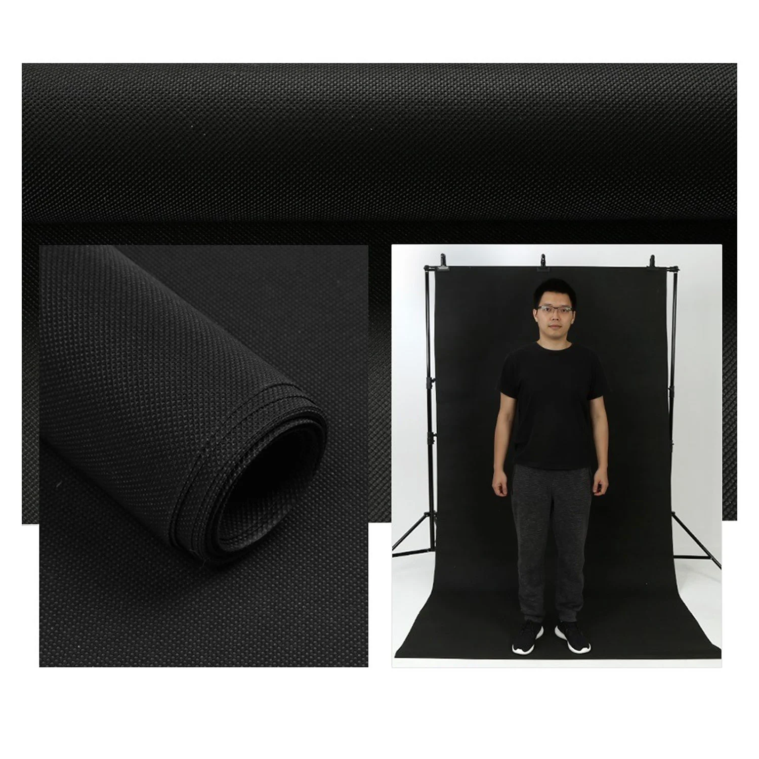 بکدراپ حرفه‌ای طرح شطرنجی مشکی، ابعاد 3 در 5 متر