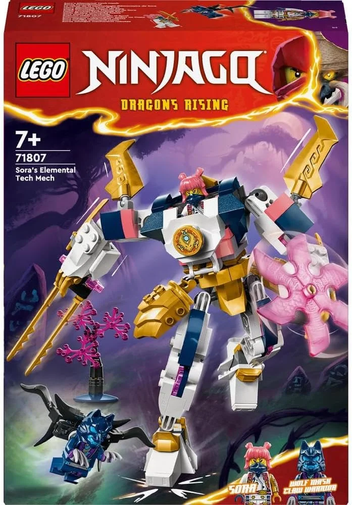 لگو نینجاگو ربات تکنولوژی المنتال سورا، فیگور اکشن نینجای قابل تنظیم برای پسران و دختران 7 سال به بالا، ست با کاتانا و مینی فیگور سورا برای بازی مستقل، ایده هدیه ماه رمضان 71807