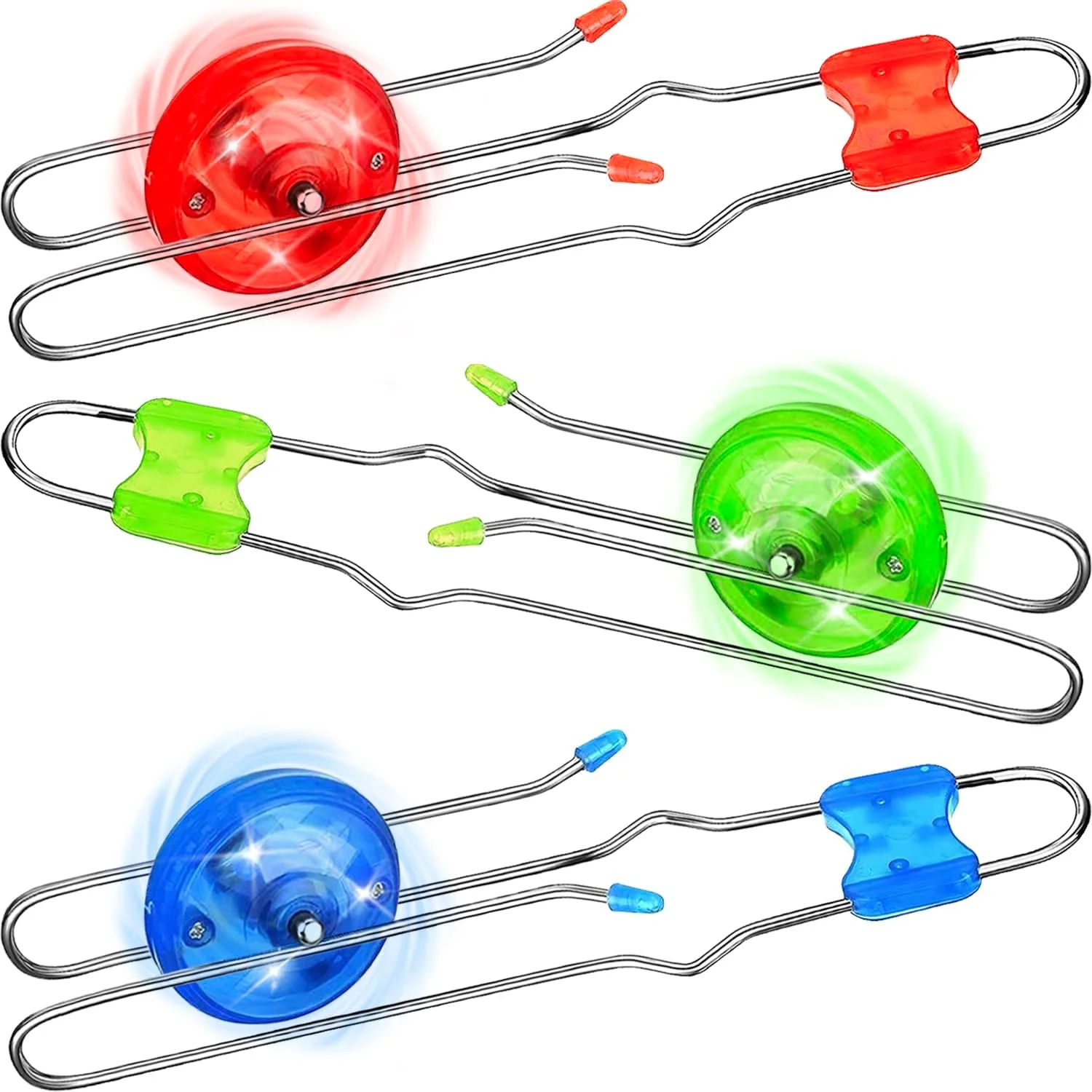 بسته 3 عددی اسباب بازی چرخشی ریلی جیشی، چرخ ژیروسکوپی درخشان با چراغ ال ای دی، اسباب بازی های یویو مغناطیسی، هدایای کلاسیک نوستالژیک، هدیه مهمانی برای کودکان 3 سال به بالا، پسران و دختران، هدیه کریسمس