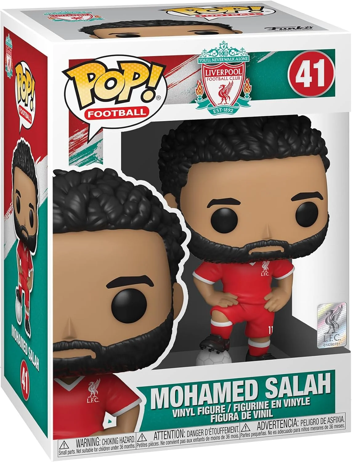 فانکو پاپ! فوتبال: لیورپول - محمد صلاح - باشگاه فوتبال لیورپول - فیگور وینیل کلکسیونی - ایده هدیه - کالای رسمی - اسباب بازی برای کودکان و بزرگسالان - طرفداران ورزش - فیگور مدل برای کلکسیونرها