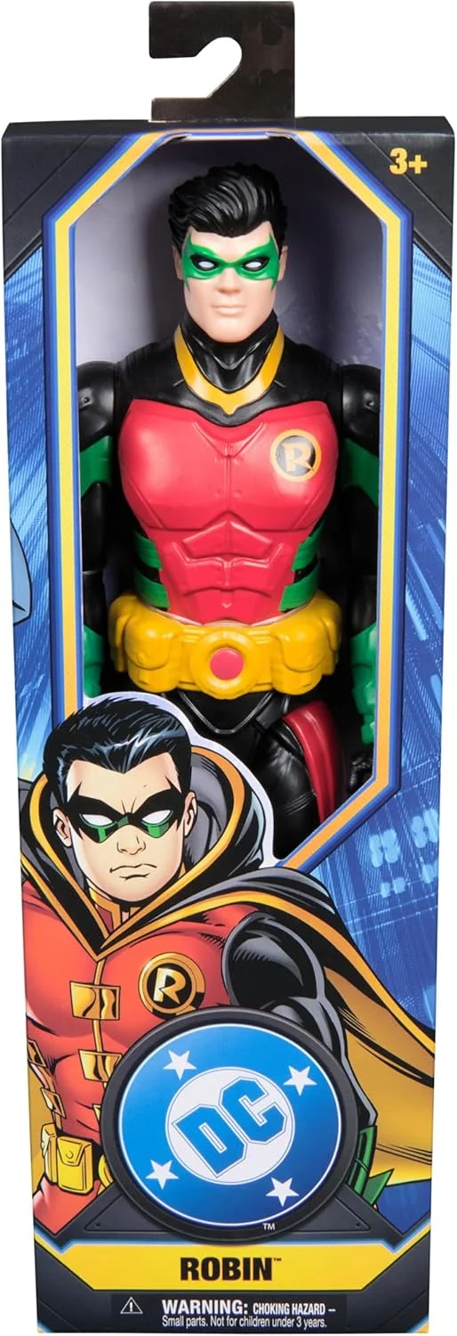 فیگور اکشن رابین از دی سی کامیکس، 30 سانتی متر قد، مفصل دار کامل برای ماجراجویی های هیجان انگیز و حرکات اکشن، اسباب بازی برای کودکان 4 سال به بالا، طراحی اورجینال کمیک فیگور اکشن رابین از دی سی کامیکس، 30 سانتی متر قد، مفصل دار کامل برای ماجراجویی های هیجان انگیز و حرکات اکشن، اسباب بازی برای کودکان 4 سال به بالا، طراحی اورجینال کمیک