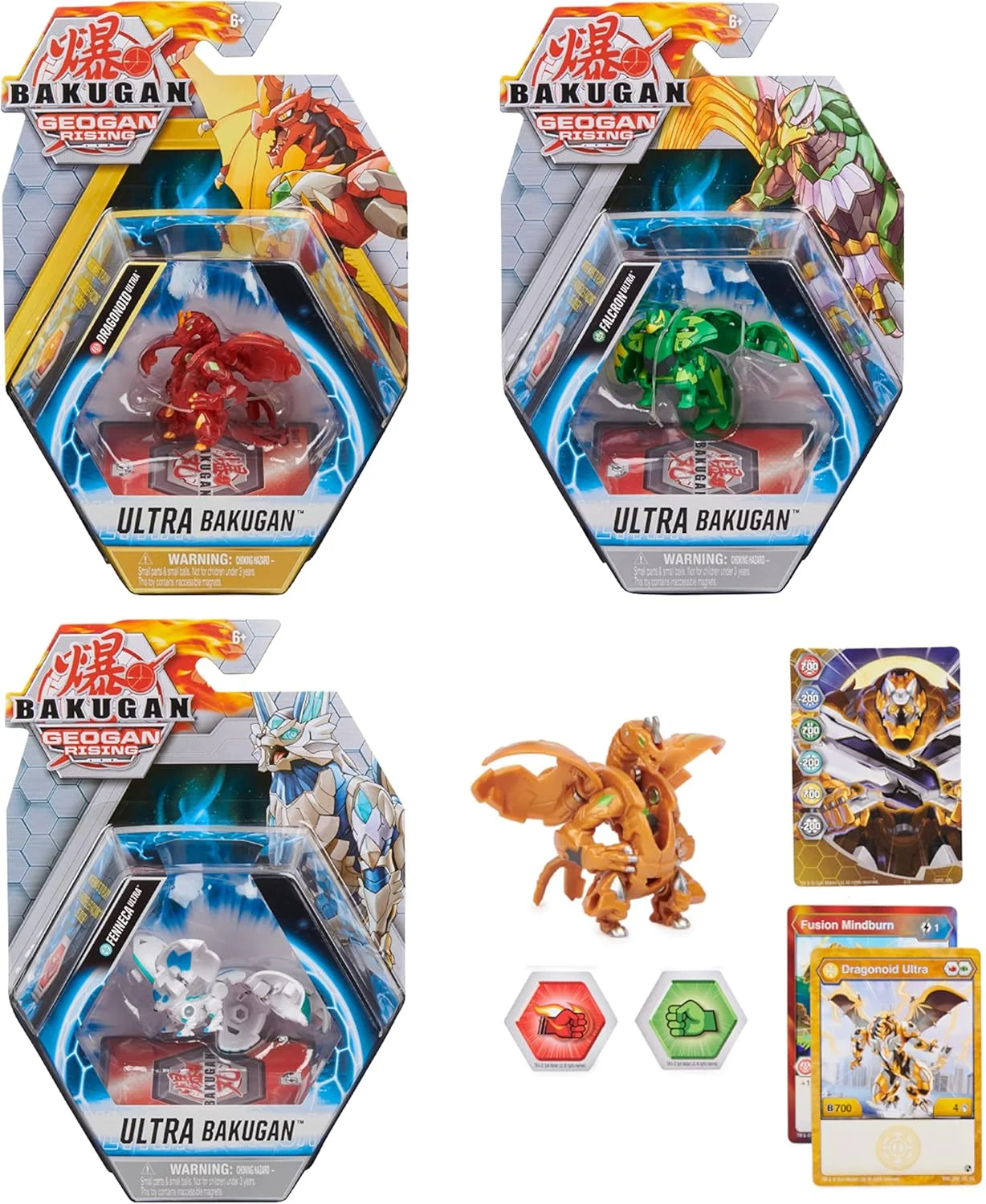 اکشن فیگور کلکسیونی باکوگان Geogan Rising Ultra و کارت بازی (مدل ها متنوع)