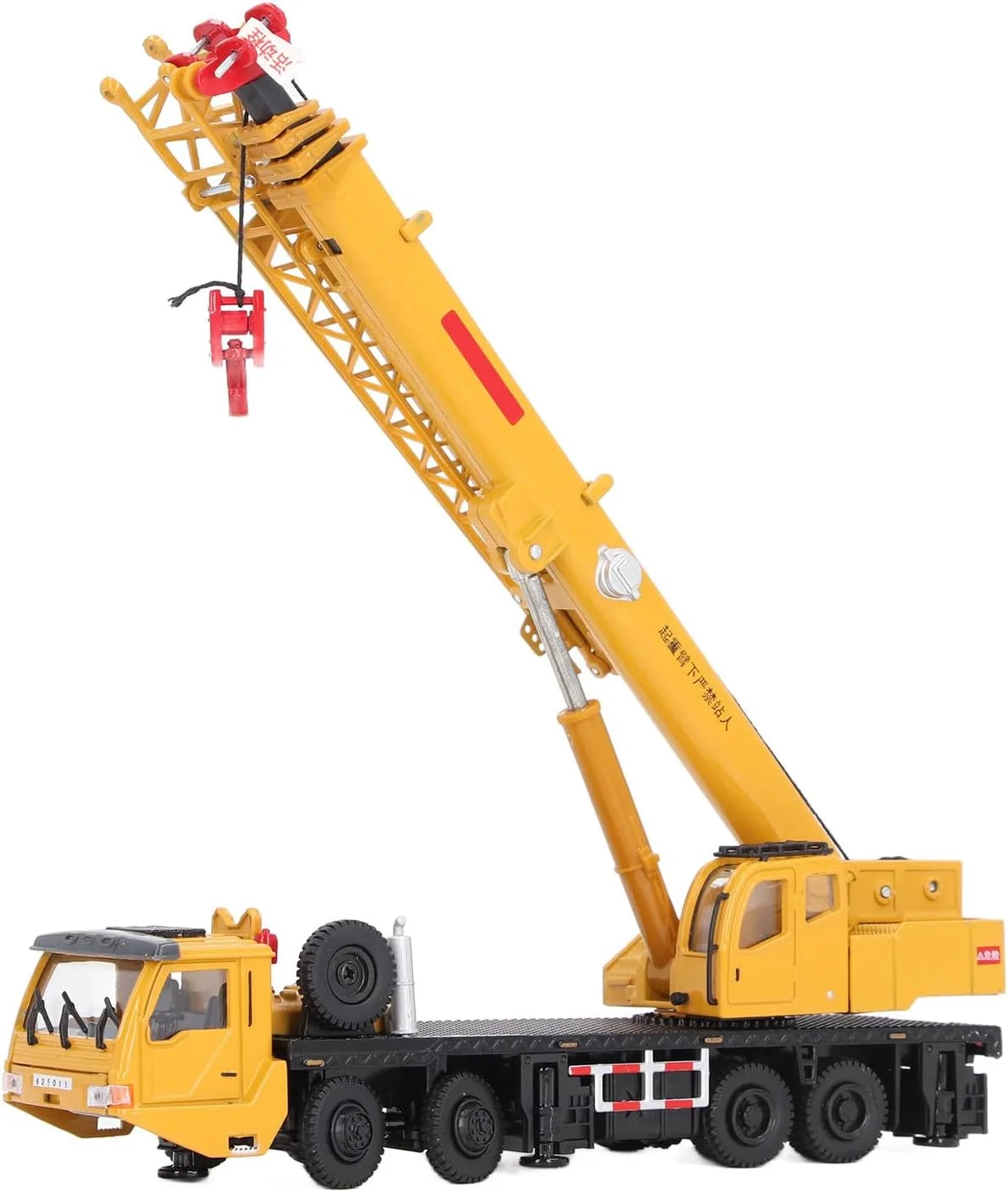 جرثقیل کامیونی مقیاس 1:50، جزئیات دقیق، بوم آلیاژی متحرک، مناسب برای کودکان، دکوراسیون اتاق کودک