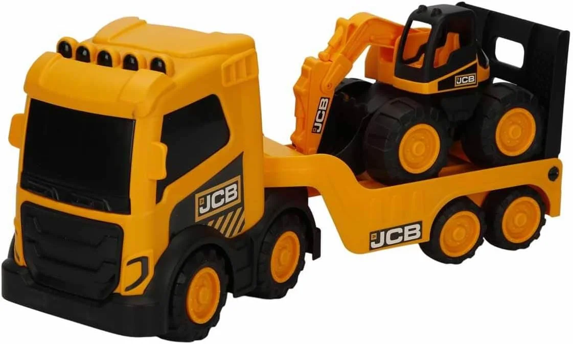 حمل کننده بزرگ JCB Teamsterz به همراه بیل مکانیکی، زرد/مشکی