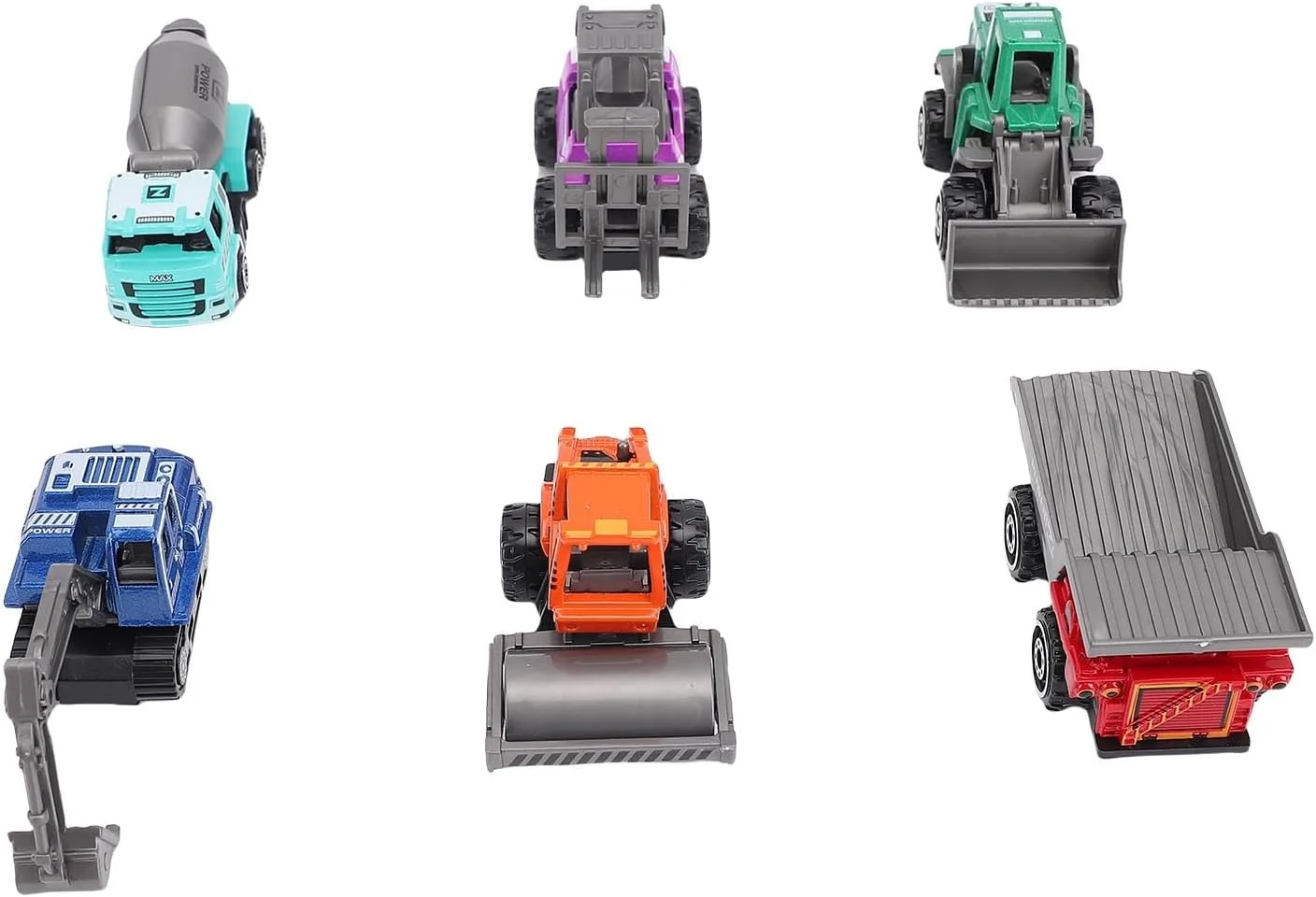 ماشین های ساختمانی رنگارنگ، مجموعه ای از وسایل نقلیه آلیاژی، ماشین های کوچک برای ماجراجویی های بی پایان کودکان