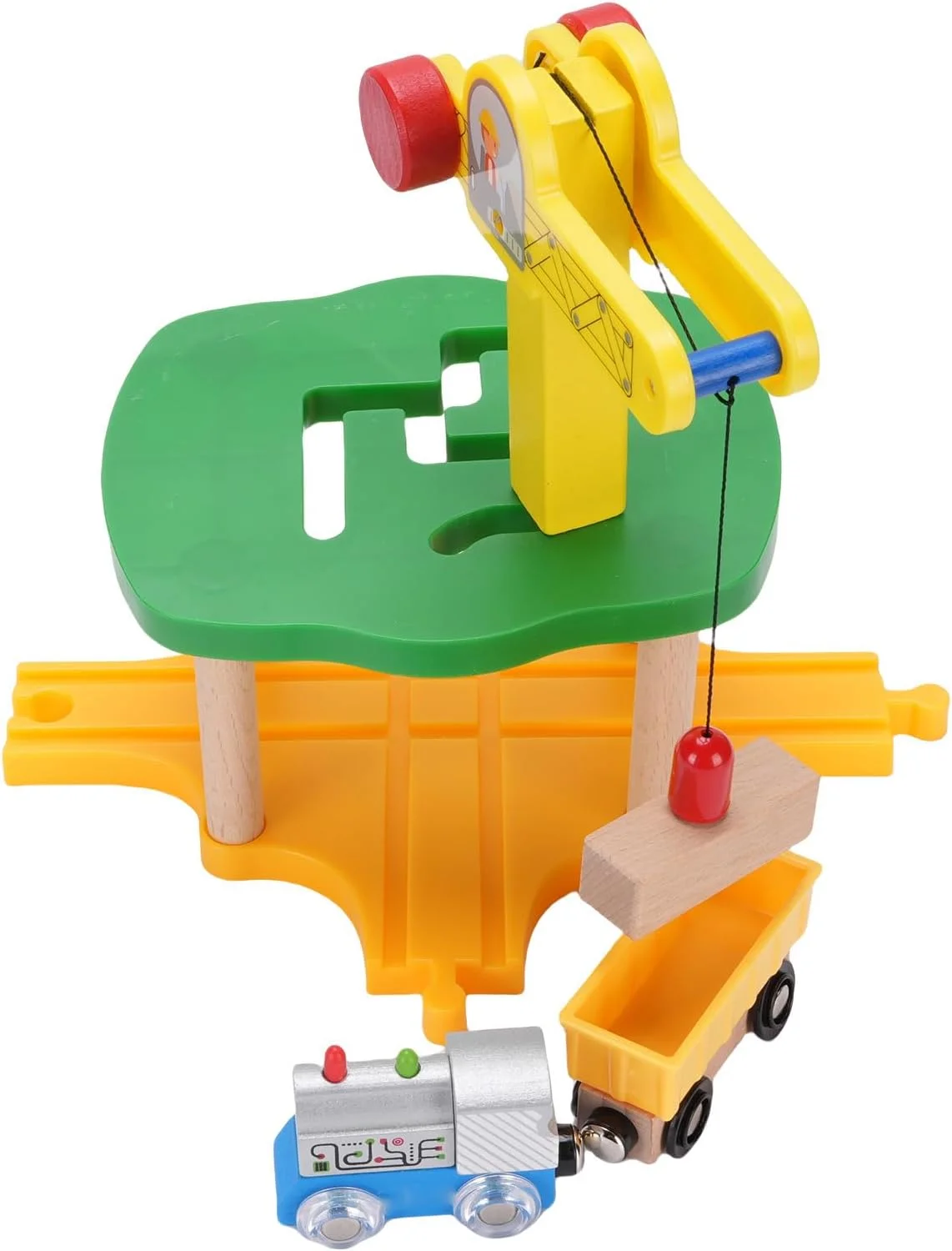 مجموعه مسیر چوبی جرثقیل چوبی Fdit، کیت ساختمانی برای کودکان، جرثقیل برجی سازگار برای کودکان