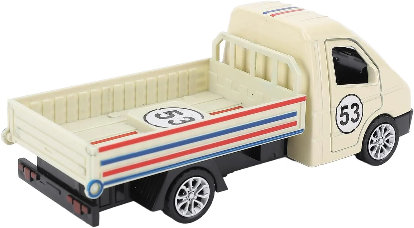 مدل کامیون آلومینیومی مقیاس 1:32 Fdit، اسباب بازی تزئینی برای کودکان، تزئین کیک تولد (زرد روشن)