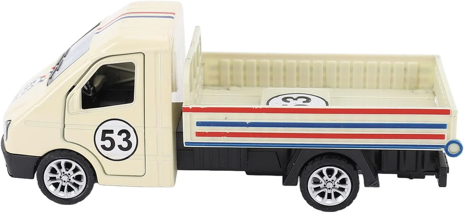 مدل کامیون آلومینیومی مقیاس 1:32 Fdit، اسباب بازی تزئینی برای کودکان، تزئین کیک تولد (زرد روشن)