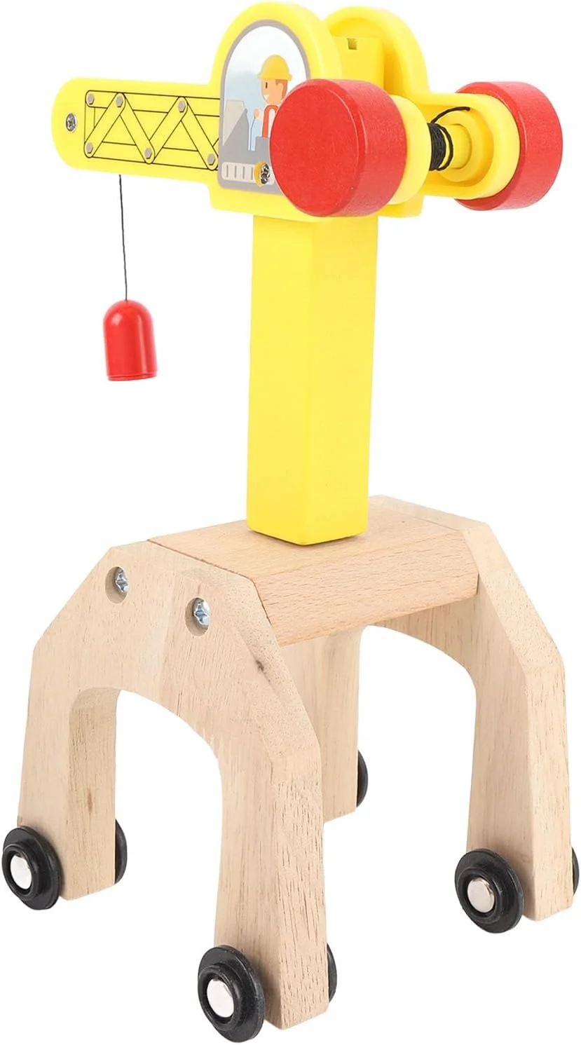 ست اسباب بازی جرثقیل چوبی الهام بخش Fabater، مجموعه بازی جرثقیل برجی برای کودکان، جنس چوب راش