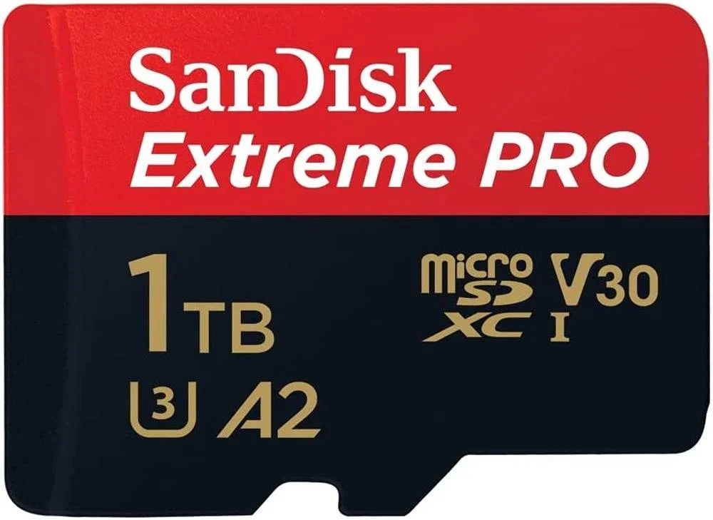 کارت حافظه SanDisk Extreme PRO microSDXC UHS-I با ظرفیت 1 ترابایت، سرعت خواندن تا 200 مگابایت بر ثانیه، سرعت نوشتن 140 مگابایت بر ثانیه، فیلمبرداری 4K در تلفن های هوشمند، سازگار با microSDHC، microSDXC، microSDHC UHS-I | SDSQXCD-1T00-GN6MA