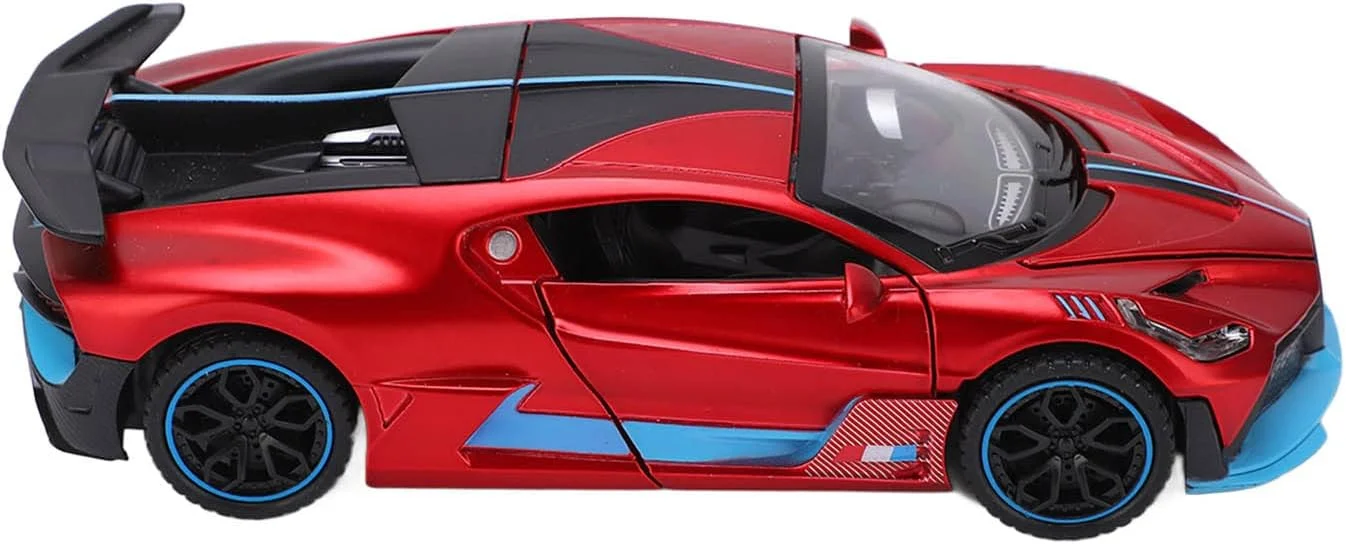 مدل ماشین فلزی دوماری با قابلیت پخش صدا و نور و عقب کشیدنی (قرمز)