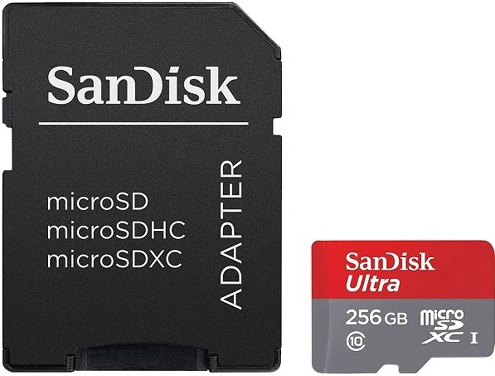 کارت حافظه میکرو اس دی 256 گیگابایتی SanDisk Ultra Plus به همراه آداپتور، سرعت 130 مگابایت بر ثانیه، سرعت انتقال عالی تا 90 مگابایت بر ثانیه، کلاس 10 برای ضبط و پخش ویدیوهای FHD، ایده آل برای تلفن های همراه و تبلت ها | B09BFYMGM5