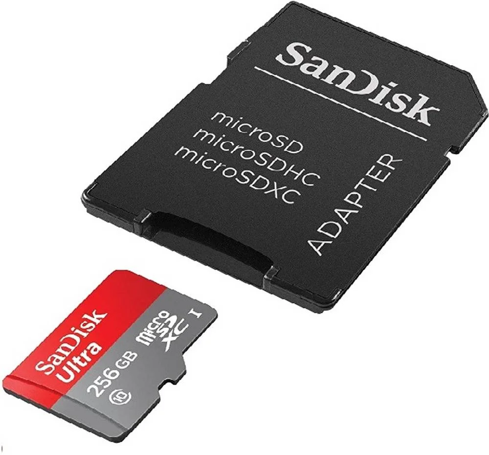 کارت حافظه میکرو اس دی 256 گیگابایتی SanDisk Ultra Plus به همراه آداپتور، سرعت 130 مگابایت بر ثانیه، سرعت انتقال عالی تا 90 مگابایت بر ثانیه، کلاس 10 برای ضبط و پخش ویدیوهای FHD، ایده آل برای تلفن های همراه و تبلت ها | B09BFYMGM5