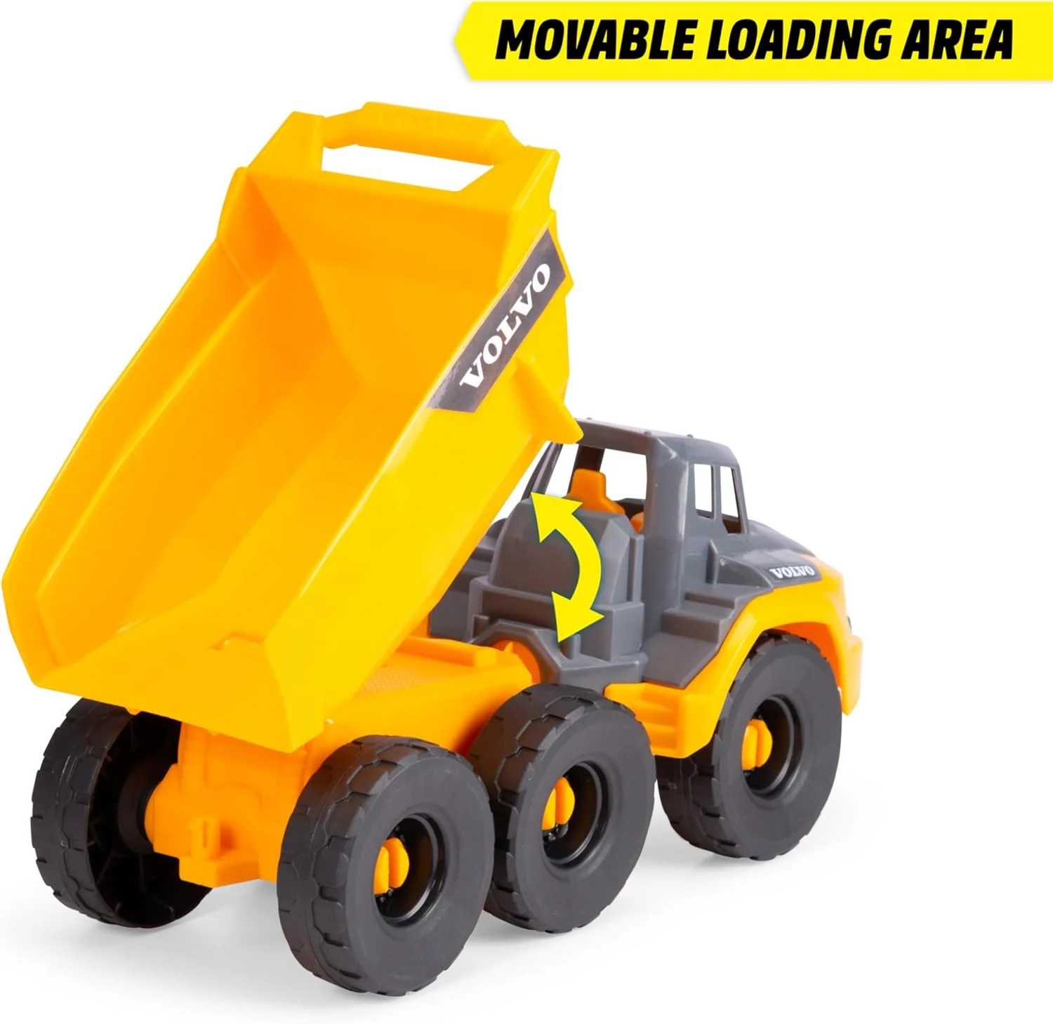 اسباب بازی کامیون کمپرسی ولوو Tough Hauler دیکی تویز (26 سانتی متر) - کامیون کمپرسی اسباب بازی برای کودکان بالای 3 سال با چرخ آزاد و قسمت بار متحرک، مناسب به عنوان اسباب بازی شن