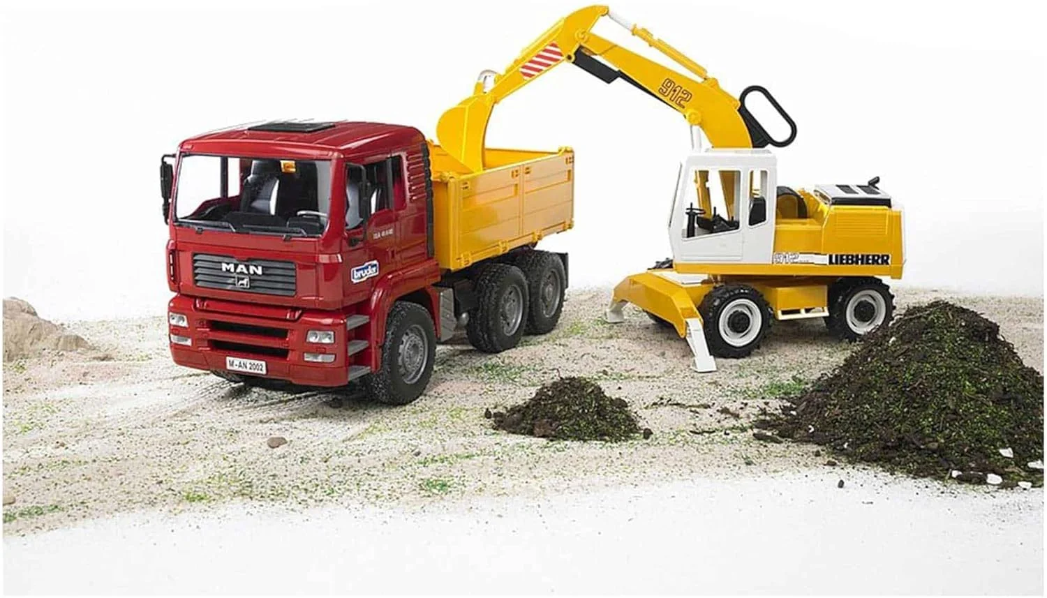 کامیون ساختمانی MAN TGA + بیل مکانیکی Liebherr، چند رنگ