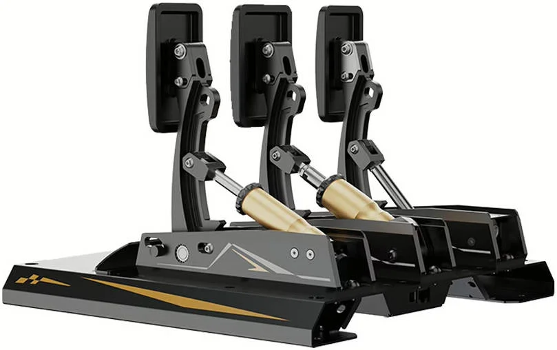 پدال های MOZA CRP2 با کلاچ، صفحه پاشنه فیبر کربن بافت دار 3K، آلیاژ آلومینیوم درجه هوافضا، سنسور Load Cell و سنسور زاویه، منحنی پدال قابل تنظیم، مشکی | RS066 / CRP2-Clutch