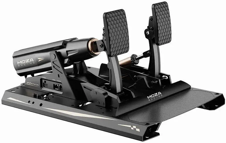 پدال فعال MOZA mBooster با دریچه گاز CRP2، فیدبک دینامیکی واقع‌گرایانه، انکودر مغناطیسی با وضوح بالا 21 بیتی، الگوریتم همجوشی حسگر، موتور با چگالی گشتاور بالا، درایو پیشرفته | RS082