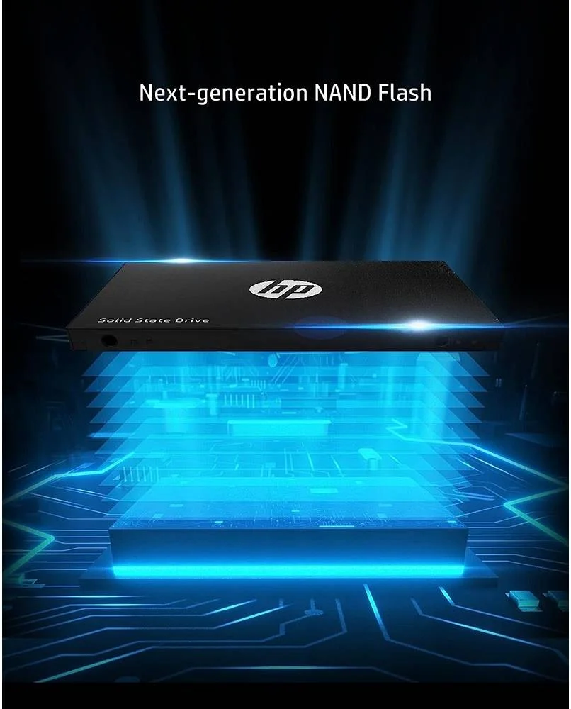 HP S750 SATA III 2.5" SSD دسکتاپ، ظرفیت 512 گیگابایت، سرعت خواندن تا 560 مگابایت بر ثانیه، سرعت نوشتن تا 520 مگابایت بر ثانیه، فلش NAND 3D نسل جدید، مشکی | 16L53AA#UUF