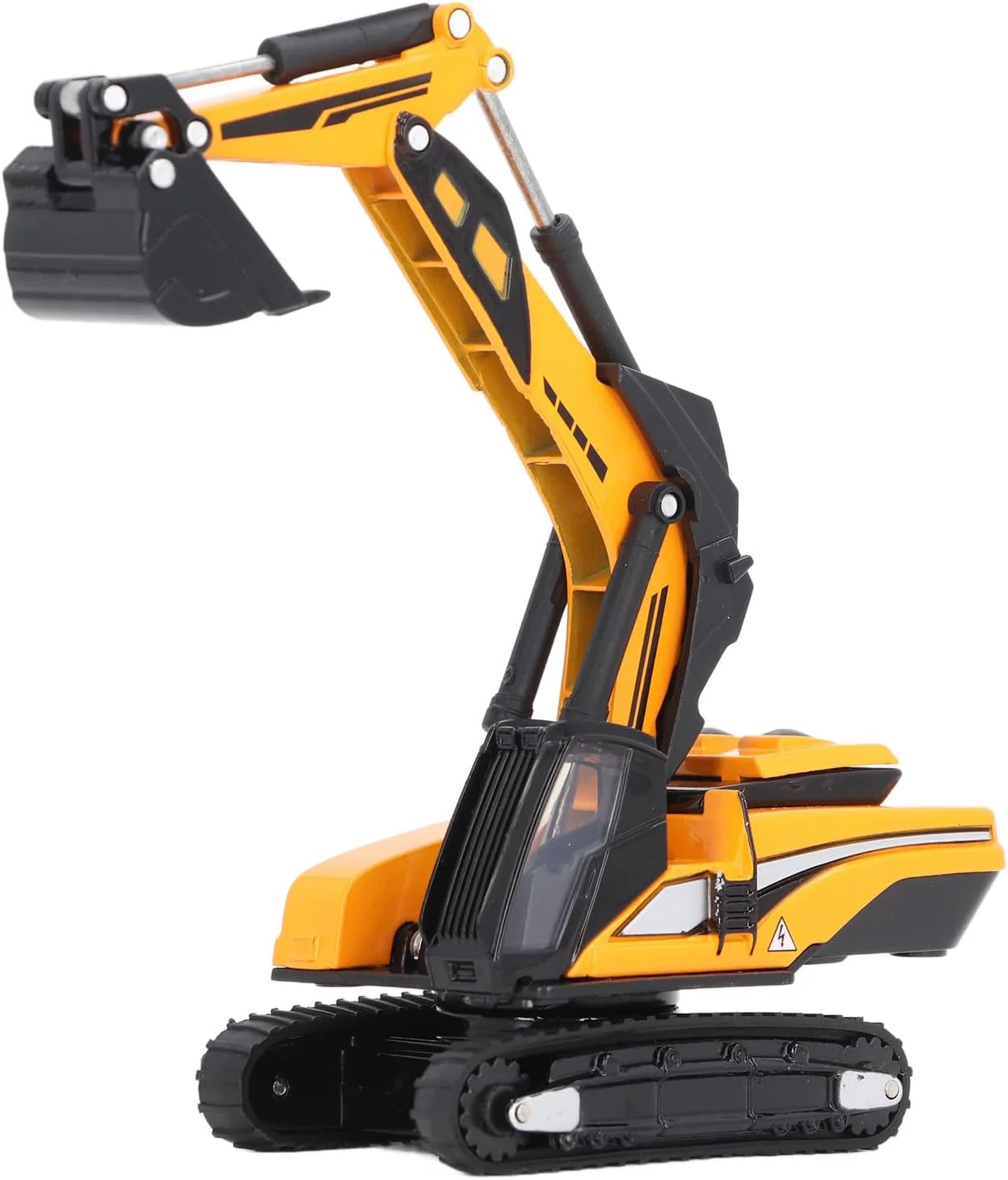 اسباب بازی بیل مکانیکی ساختمانی Asixxsix، مقیاس 1:87، بیل مکانیکی فلزی با قابلیت چرخش 360 درجه و زنجیر انعطاف پذیر، کامیون های بیل مکانیکی دایکاست مقیاس 1:87، وسیله نقلیه