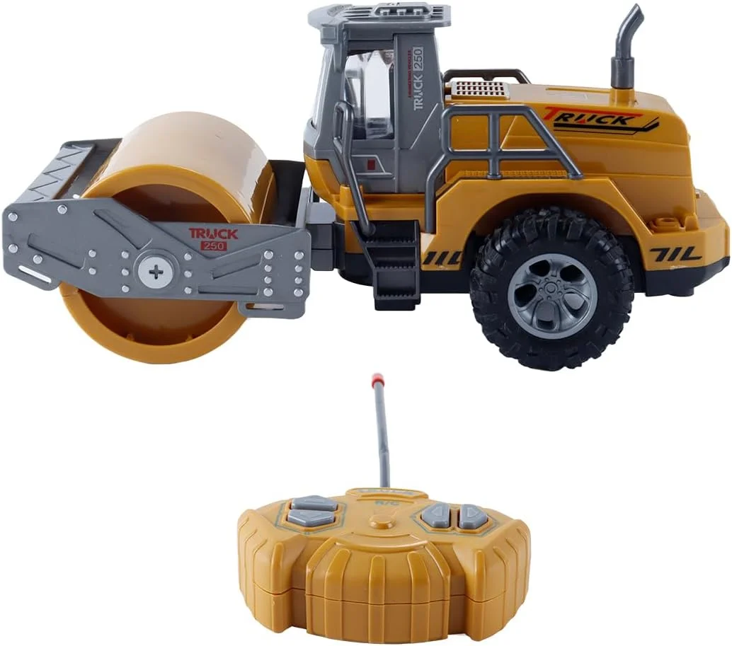 غلتک راهسازی آسی، 26 × 9 × 10 سانتی متر، اسباب بازی پلاستیکی برای شبیه سازی ماشین راه سازی