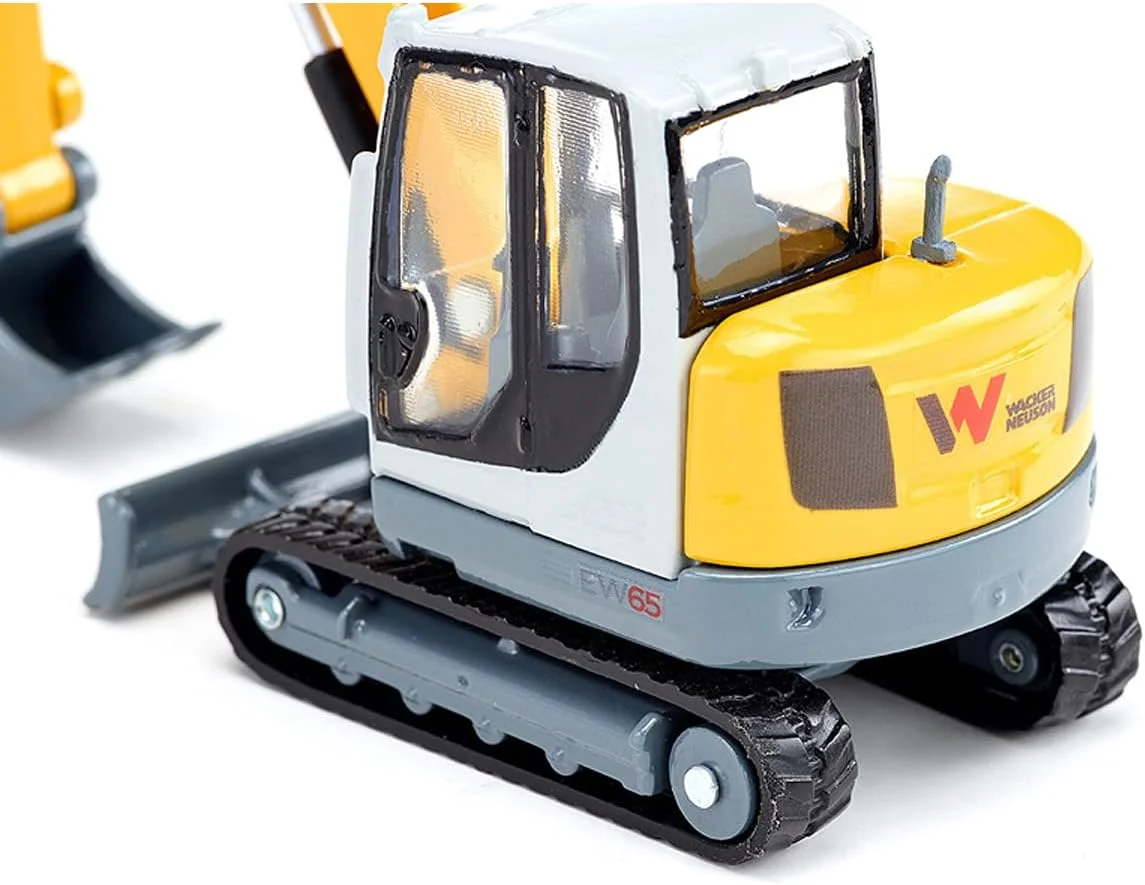 مدل دقیق اسباب بازی بیل مکانیکی زنجیری Wacker Neuson ET 65 زرد رنگ