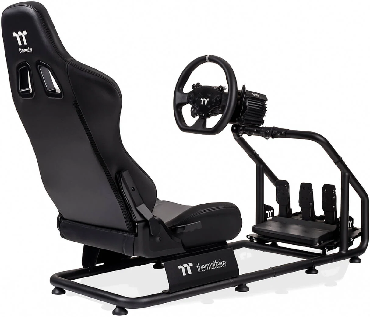 مجموعه شبیه ساز مسابقه Thermaltake Direct Drive - کابین خلبان شبیه ساز مسابقه GR300 + فرمان مسابقه Direct Drive G6 به همراه پدال