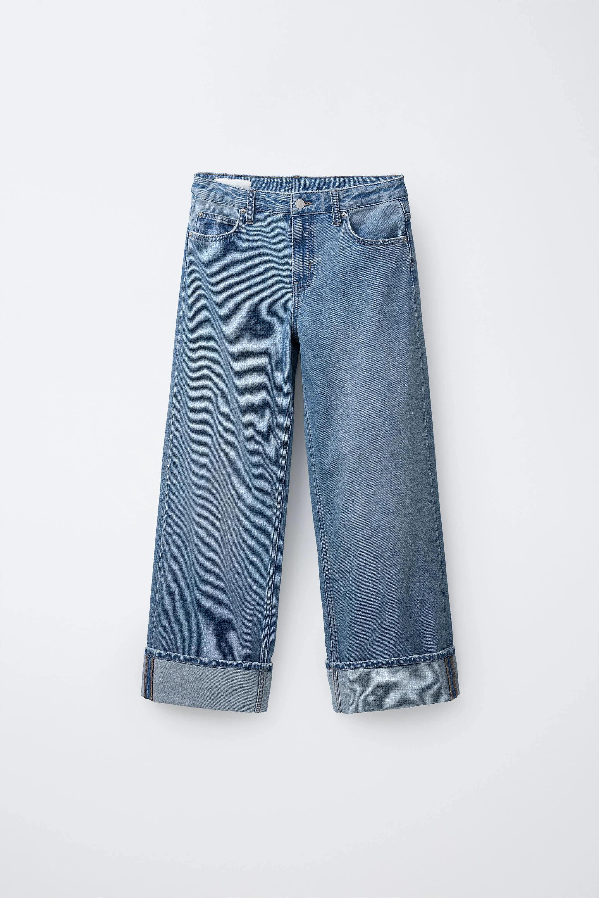 شلوار جین پاچه گشاد لبه تا شده